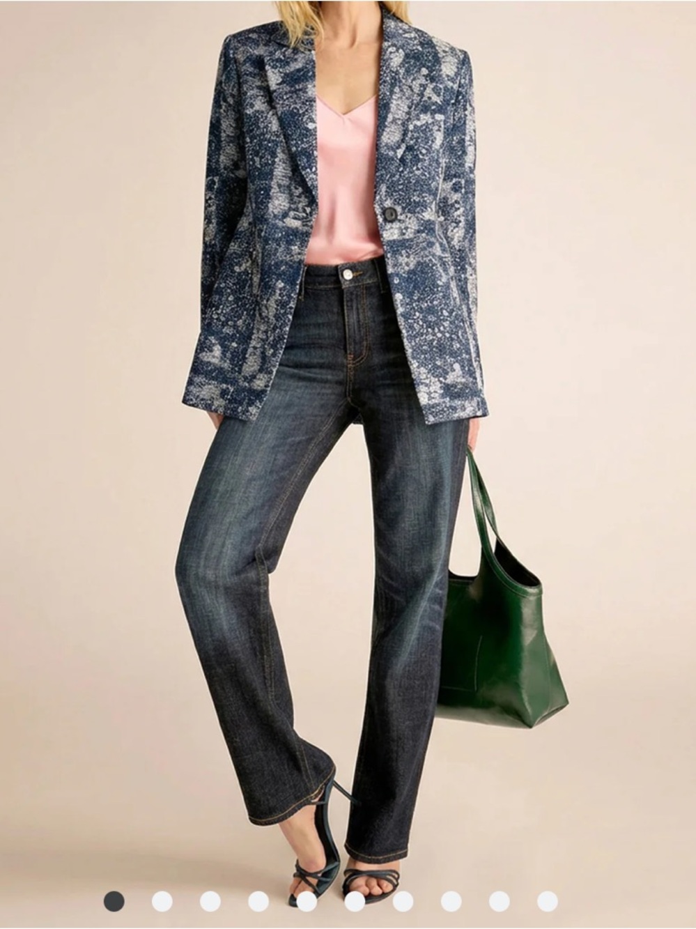 NWT The Rossi Executive Blazer - Abstract Jacquard in Navy